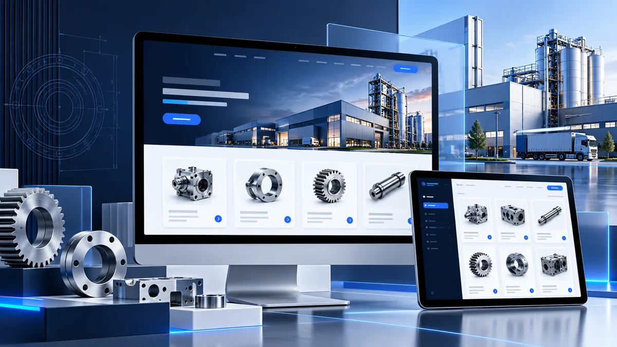 Üretim firması için kurumsal web sitesi arayüzü
