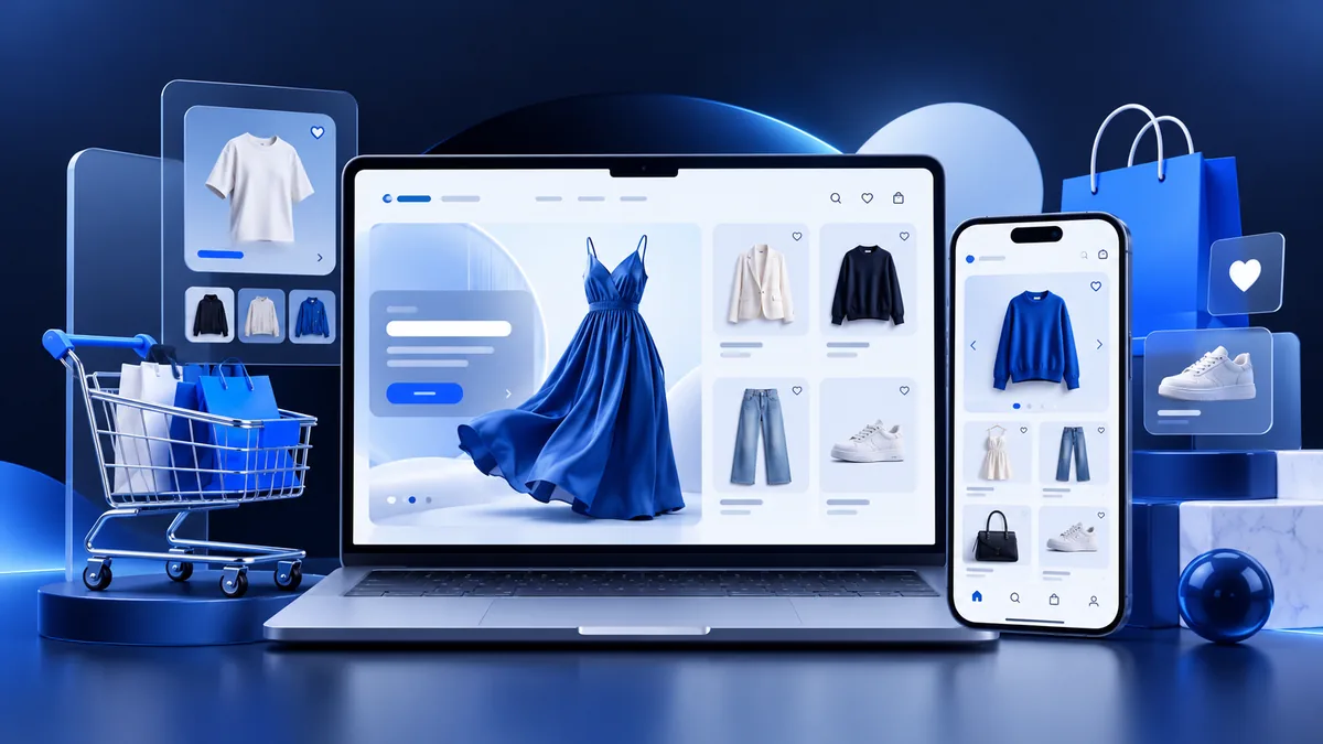 Moda markası için e-ticaret sitesi arayüzü